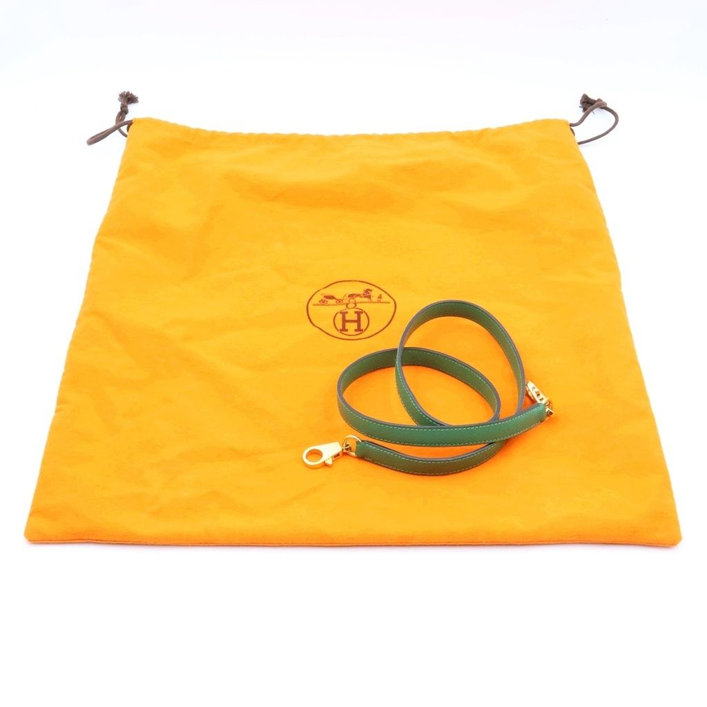 Hermes Bolide 31 Veau Epsom 2-Way Shoulder Bag Green Gold — view 8