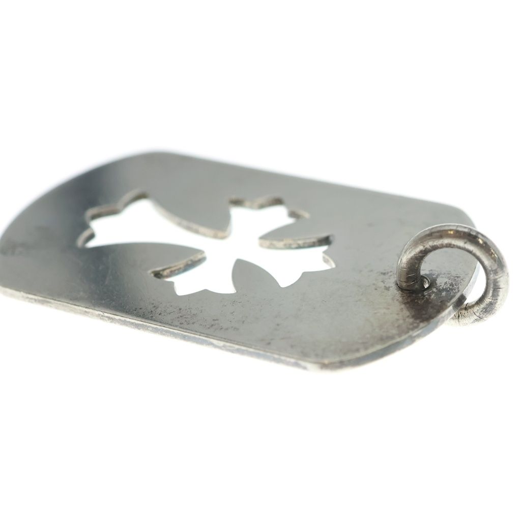 Chrome Hearts CO Cutout Cross Dog Tag Large Pendant Silver — view 6