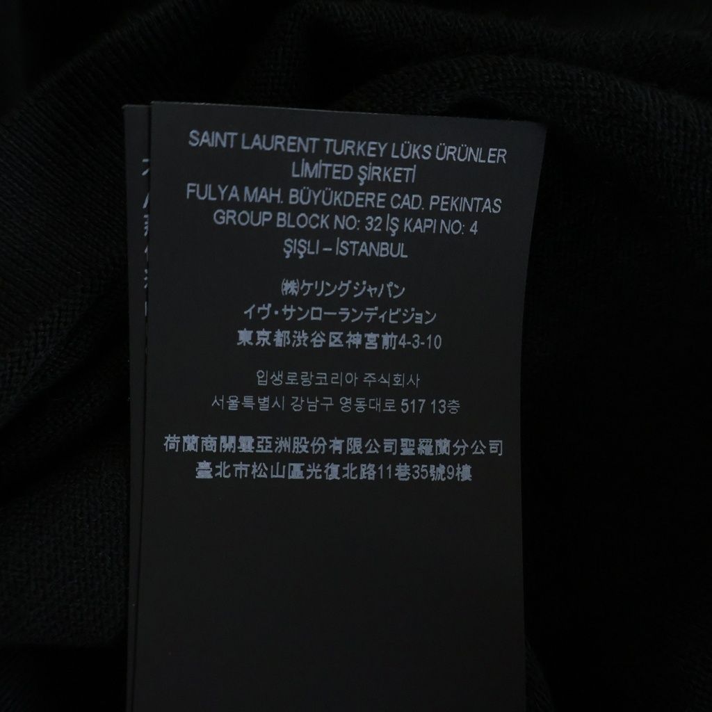 Saint Laurent Paris Cassandra Sheer T-Shirt YSL Logo Cotton Black — view 8