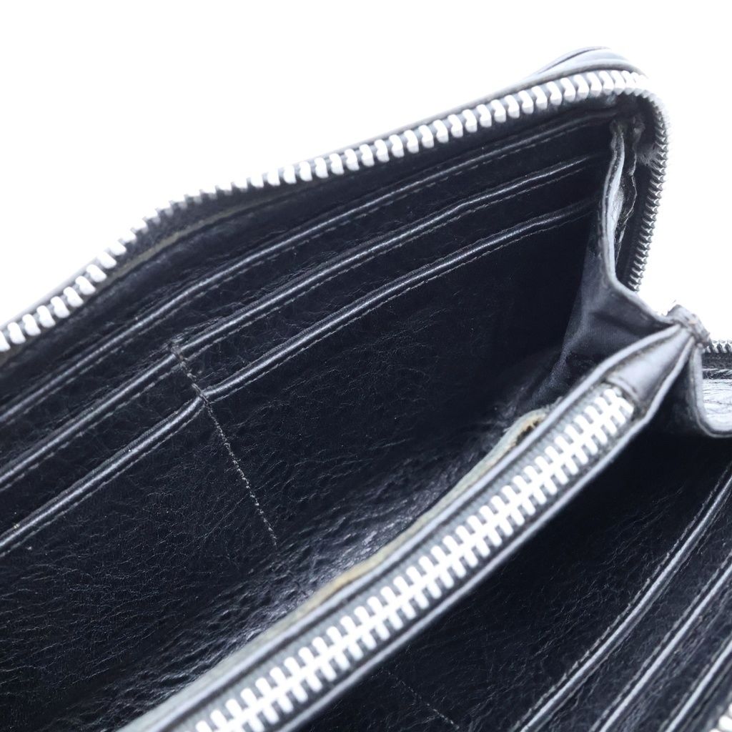 Chrome Hearts Rec Zip 3 Cross Round Zip Leather Wallet Black — view 6