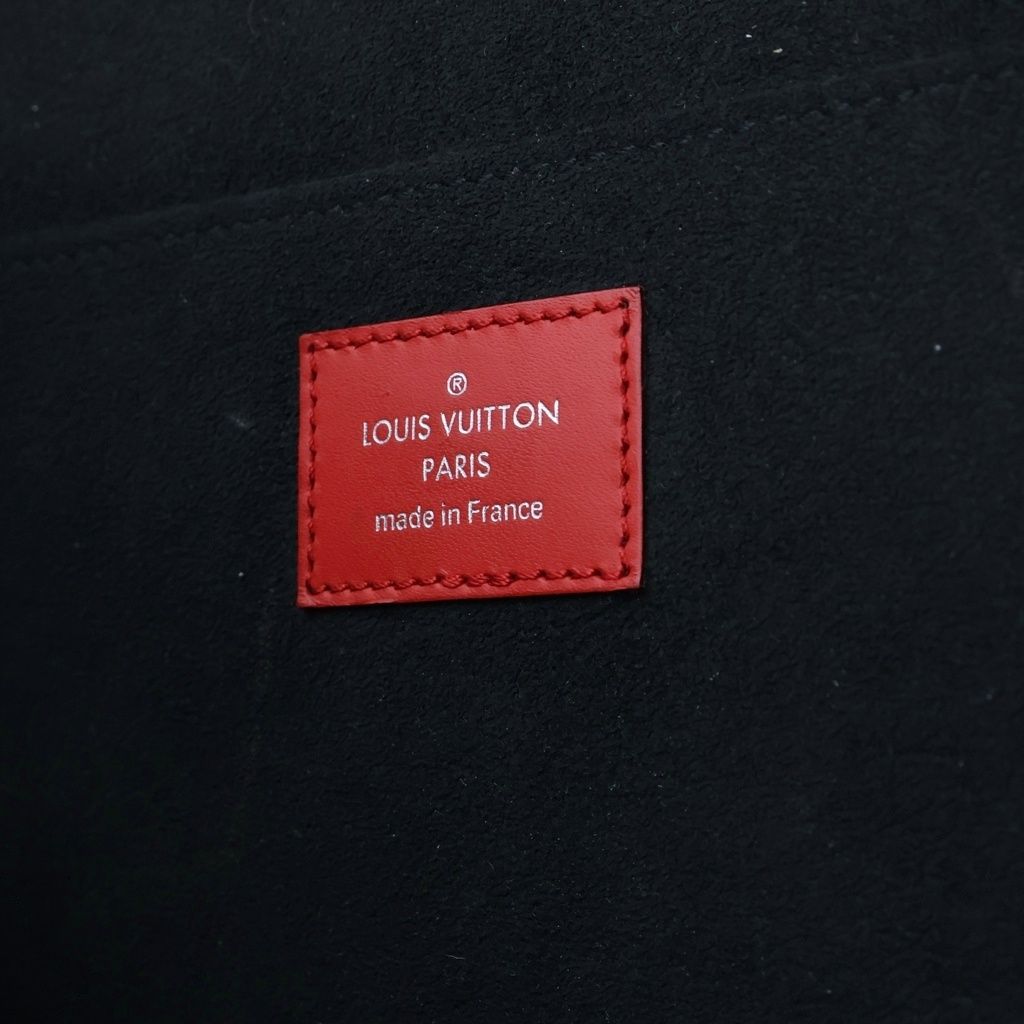 Louis Vuitton Supreme LV Pochette Jour GM Suprem GM Epi Leather Clutch Red — view 8