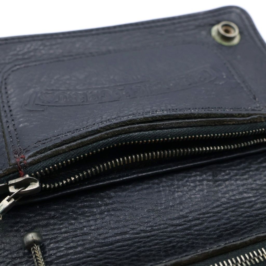 Chrome Hearts Cross Ball Button Leather Wallet Black — view 6
