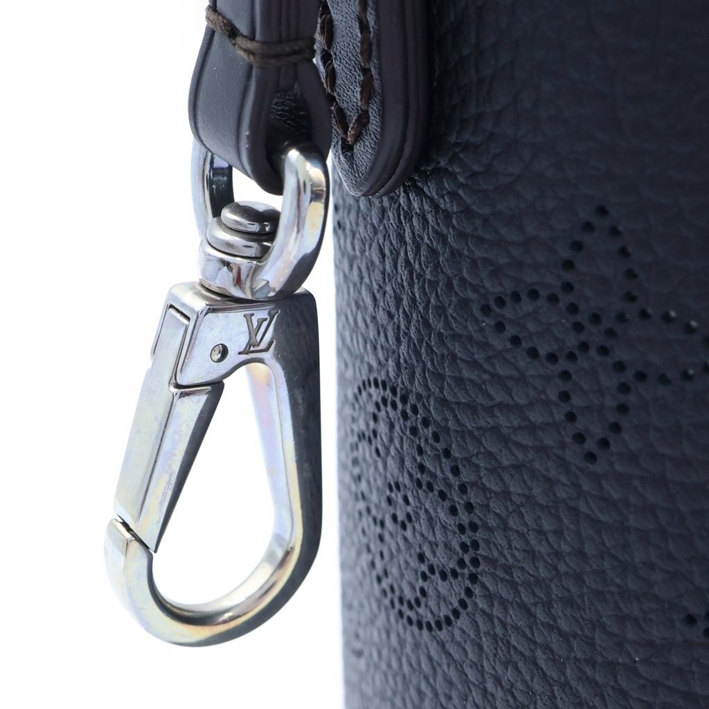 Louis Vuitton Hina PM Handbag 2-Way Shoulder Mahina Black — view 8
