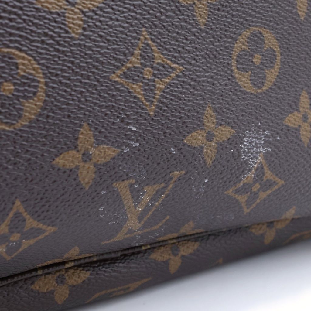 Louis Vuitton Monogram Neverfull PM Tote Bag Brown Fuchsia Leather — view 8