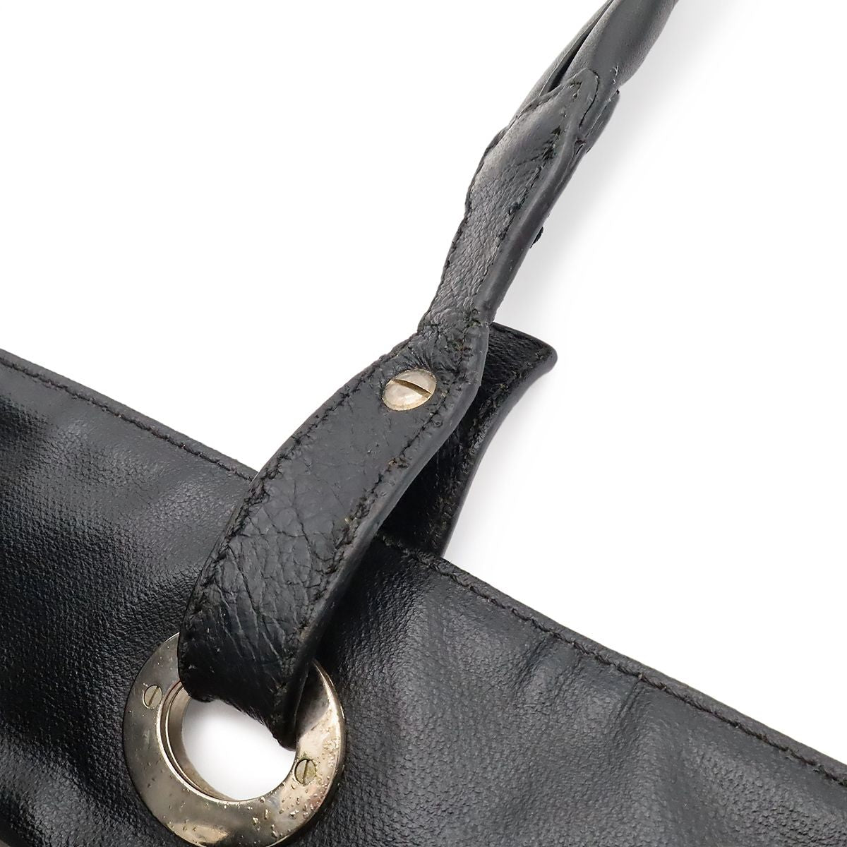 Chanel Paris Biarritz Tote MM Shoulder Bag Black Silver — view 8