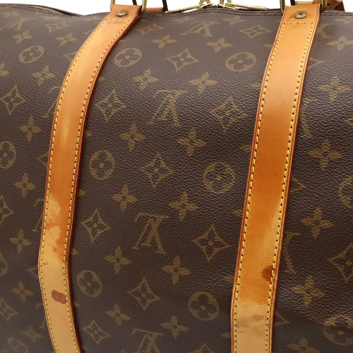 Louis Vuitton Monogram Keepall 55 Boston Bag Purse — view 8