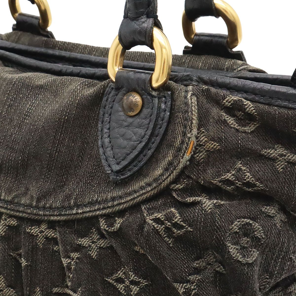 Louis Vuitton Monogram Denim Neo Cabby MM Tote 2-Way Shoulder Bag Noir — view 8
