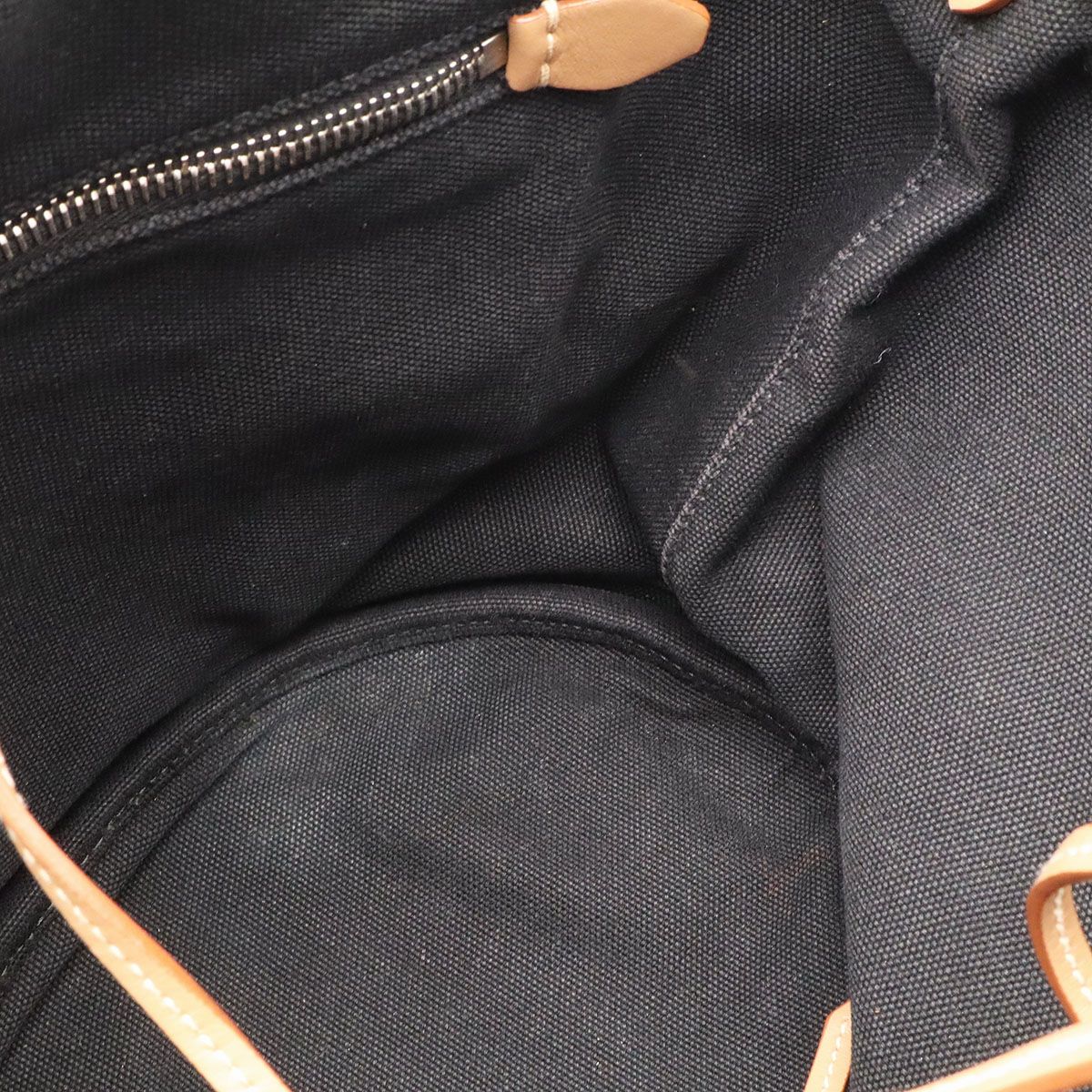 Prada Canapa Tote 2-Way Shoulder Bag Crossbody Canvas Leather Nero Black — view 8
