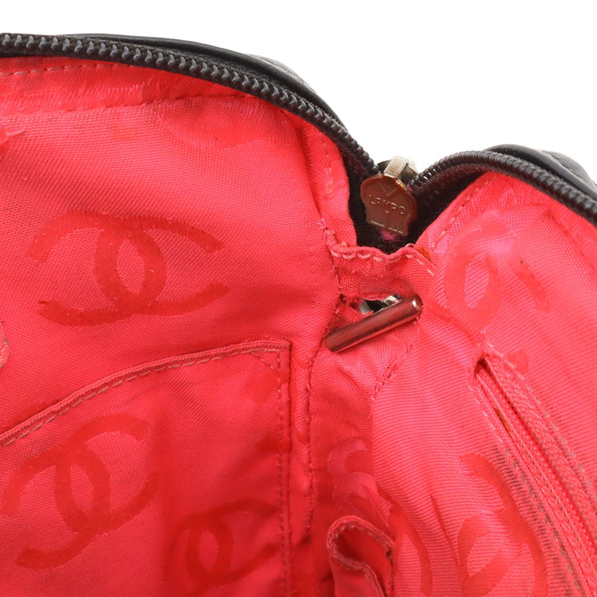 Chanel Cambon Line CC Logo Medium Pochette Shoulder Bag Crossbody Soft Calfskin — view 8