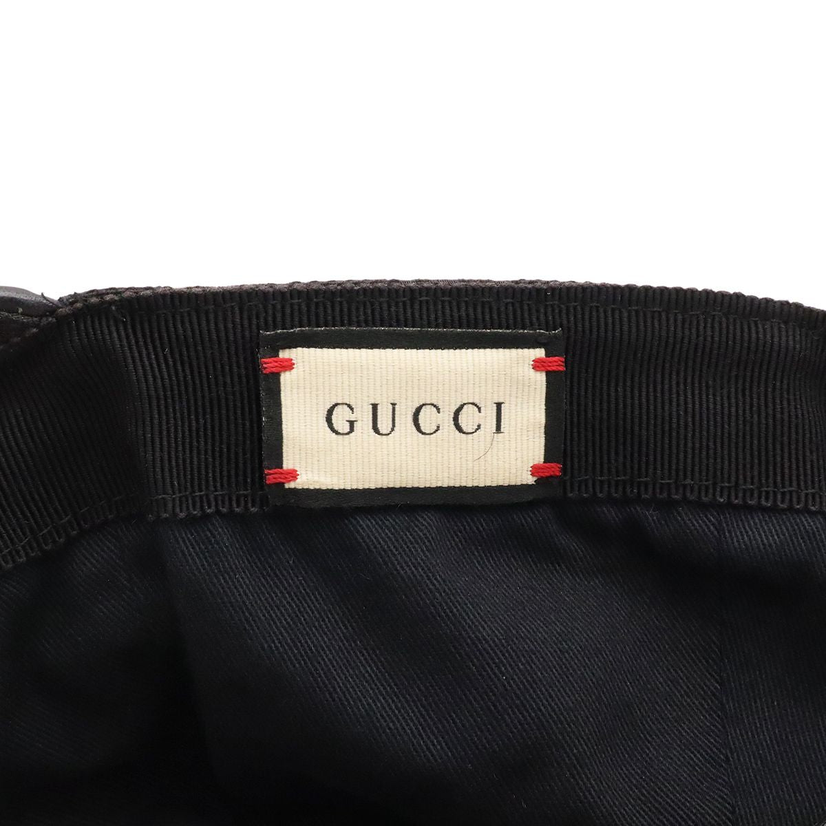 Gucci GG Canvas Web Line Baseball Cap Hat Polyester Black Red Green XL — view 8