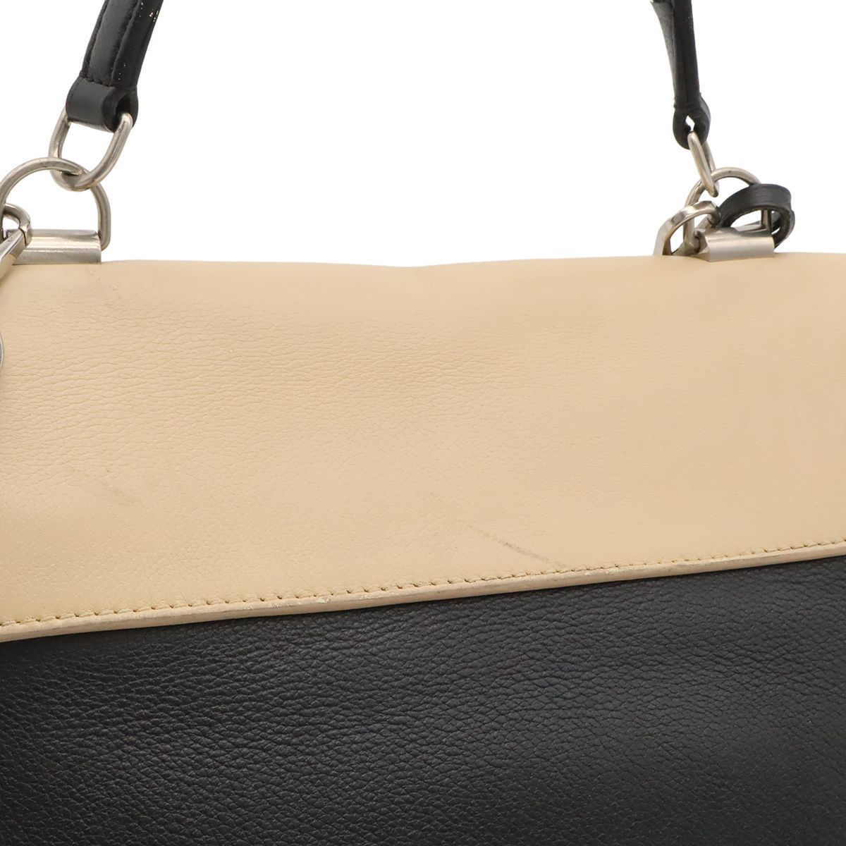 Louis Vuitton Lockme Cartable 2-Way Shoulder Bag Leather Vanille Noir Beige — view 8