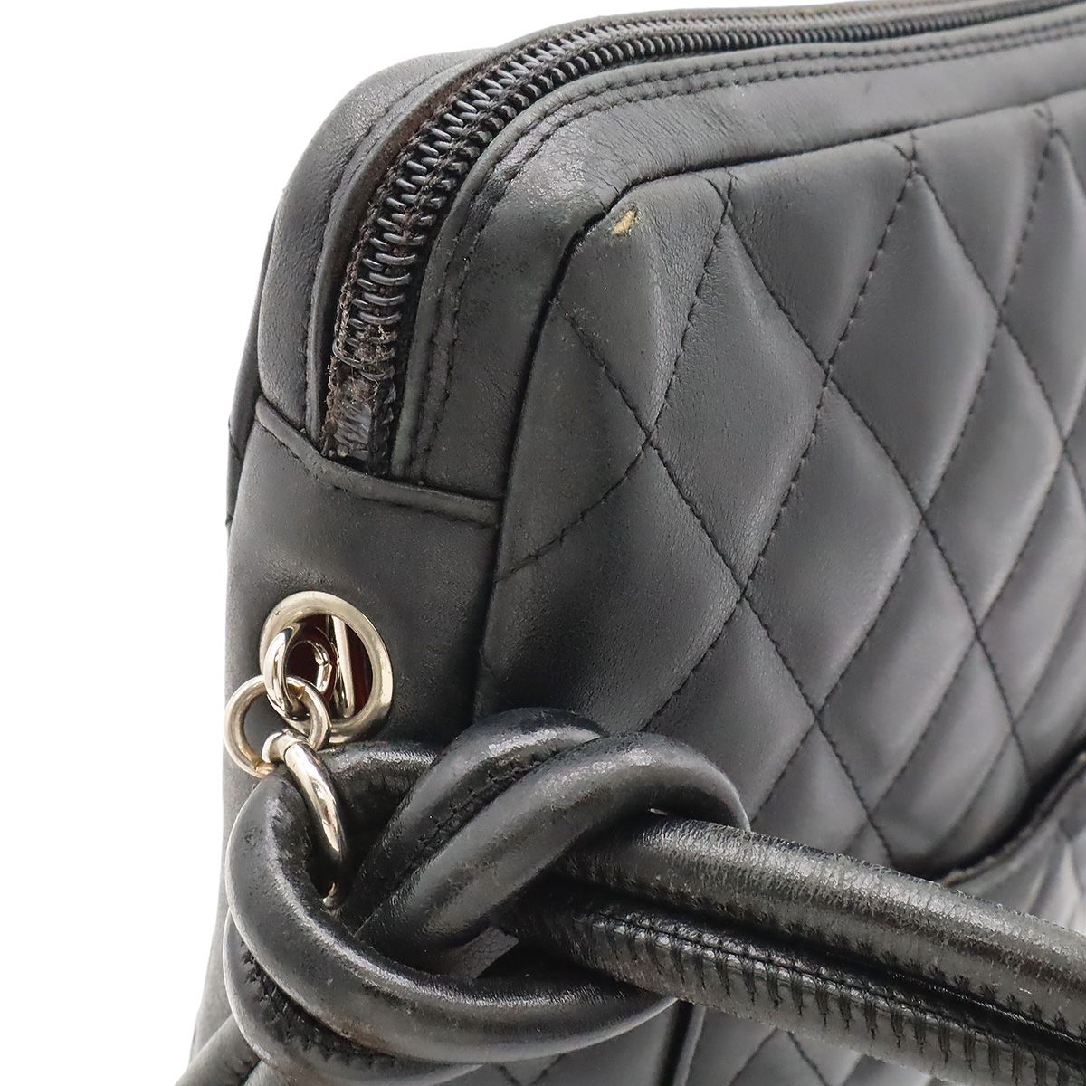 Chanel Cambon Line CC Logo Medium Pochette Shoulder Bag Crossbody Soft Calfskin — view 8