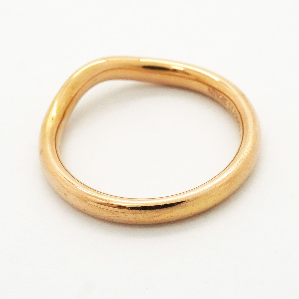 Tiffany & Co Ring Curved Band 18k Pink Gold Diamond — view 8