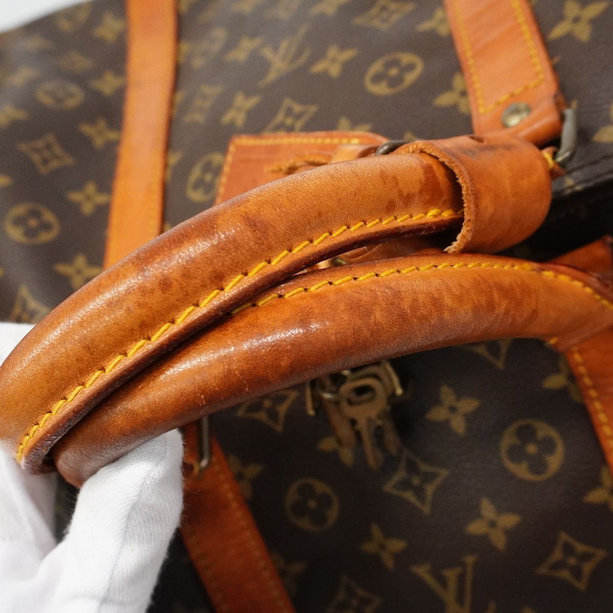 Louis Vuitton Boston Bag Monogram Keepall 60 Brown — view 8