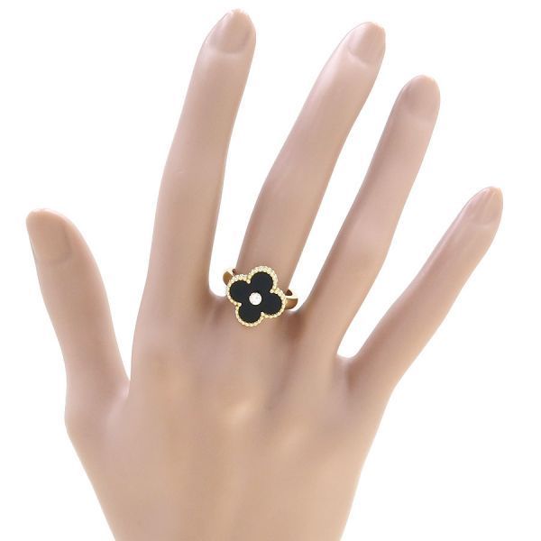 Van Cleef & Arpels Vintage Alhambra Ring Onyx — view 7