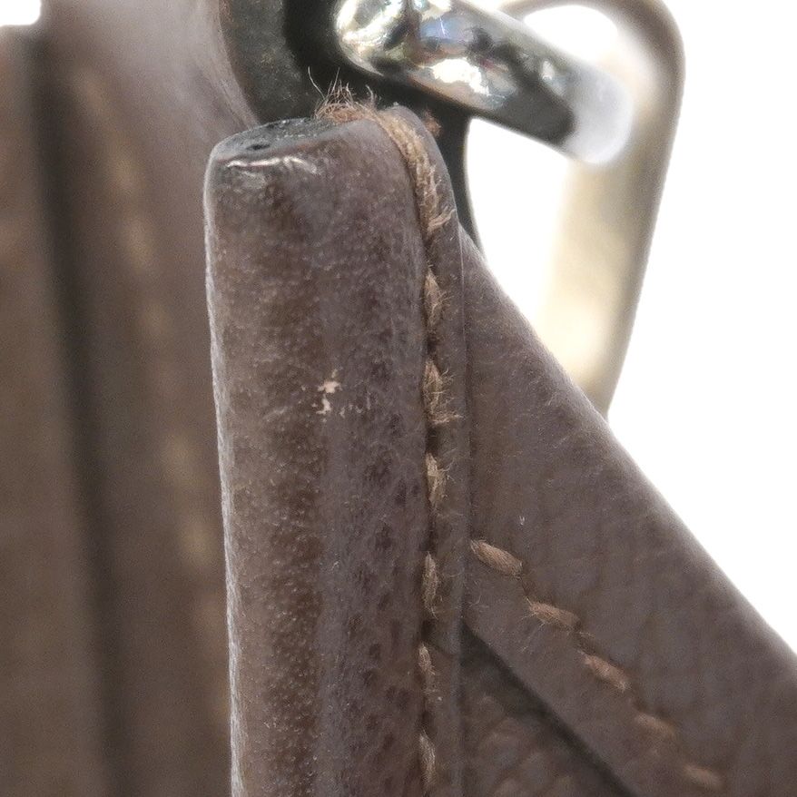 Hermes Shoulder Bag Evelyne Veau Epsom Havana Silver — view 8