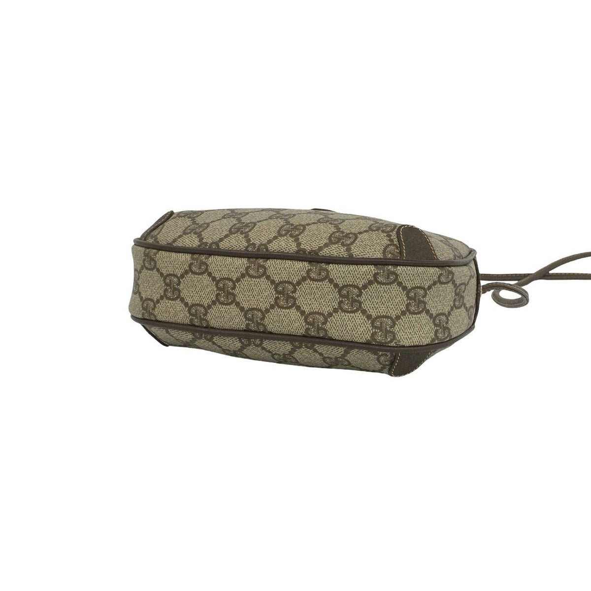 Gucci Vintage Sherry Line GG Pattern Logo Leather Shoulder Bag Pochette Brown — view 8