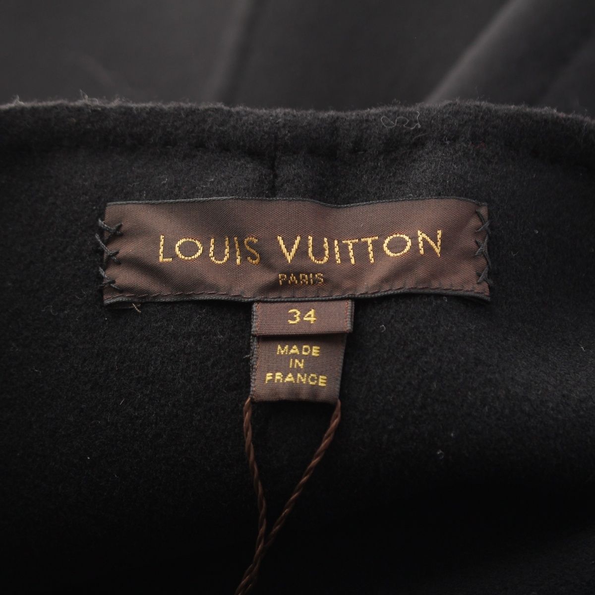 Louis Vuitton Cashmere Side Button Melton Fitted Skirt Black 34 — view 8