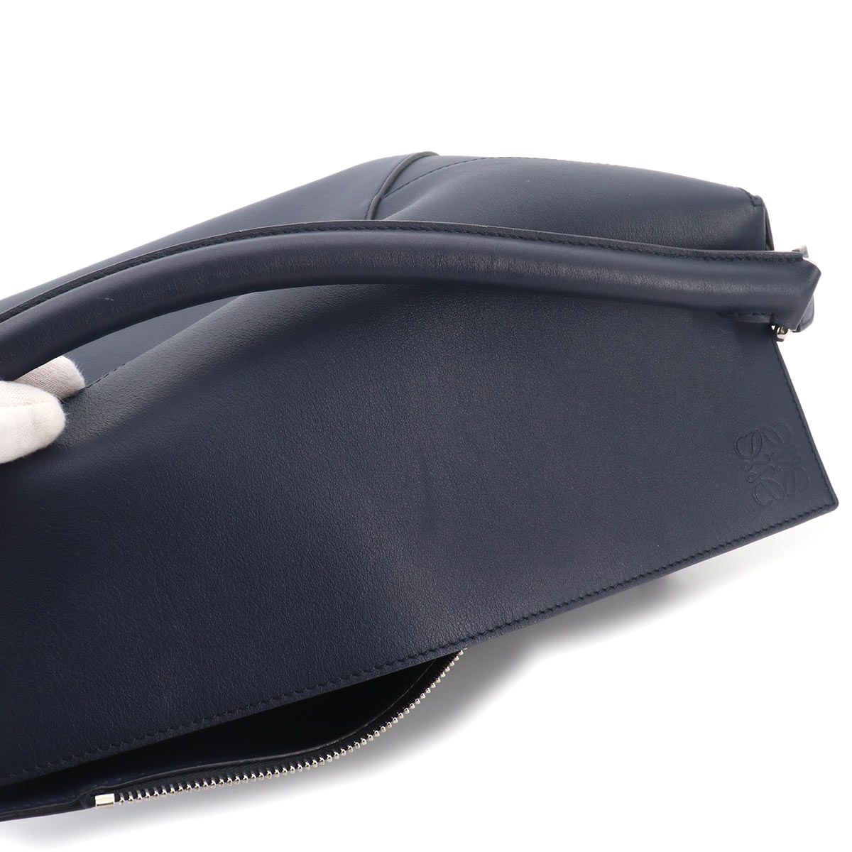 Loewe Puzzle Edge Bag Large 2-Way Bag Leather Navy — view 8