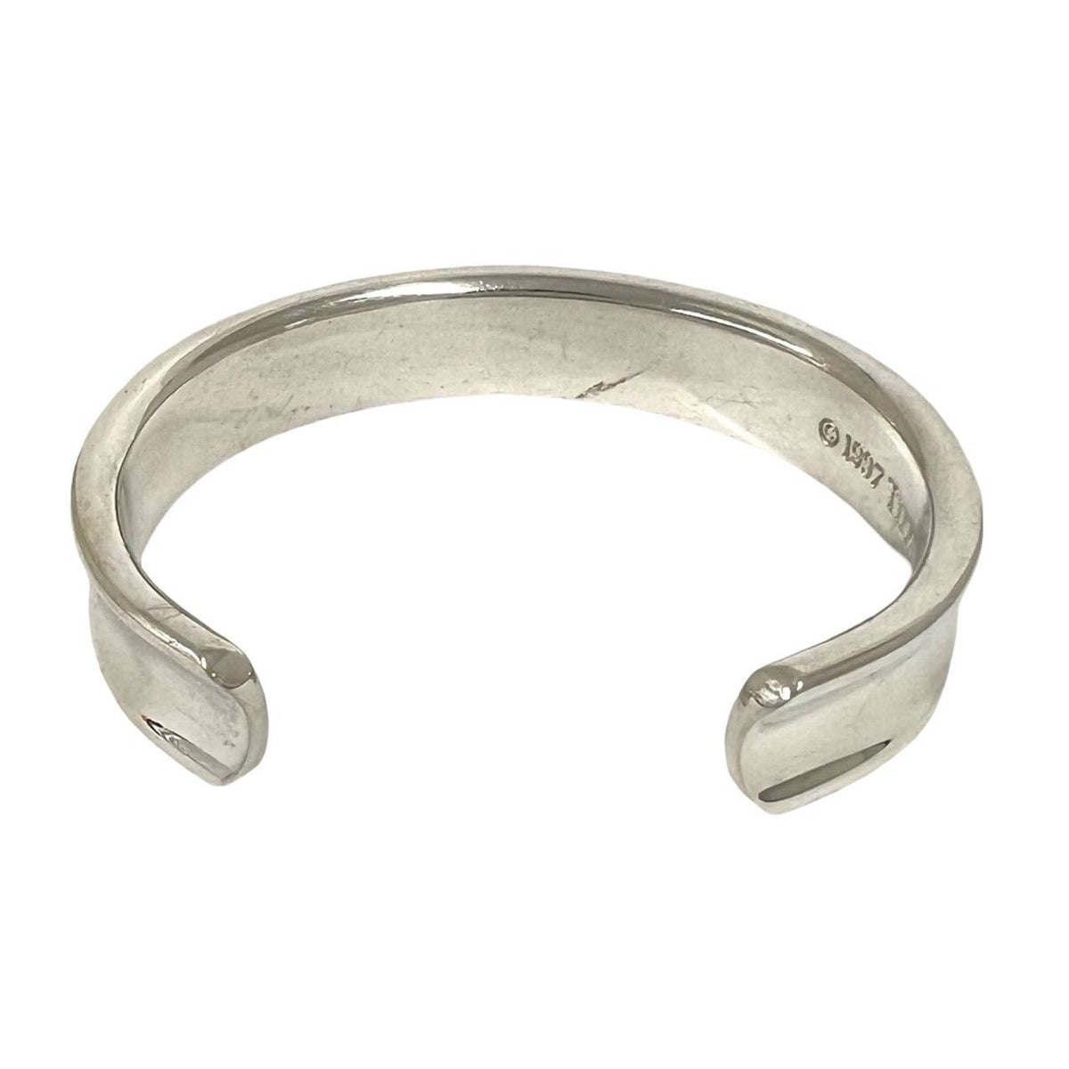 Tiffany & Co Vintage Narrow Bangle 925 Sterling Silver Bracelet — view 5