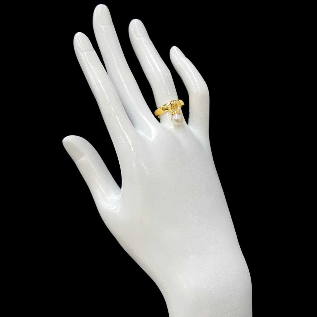 Tiffany & Co Akoya Pearl Door Knock Ring 18k Yellow Gold — view 6