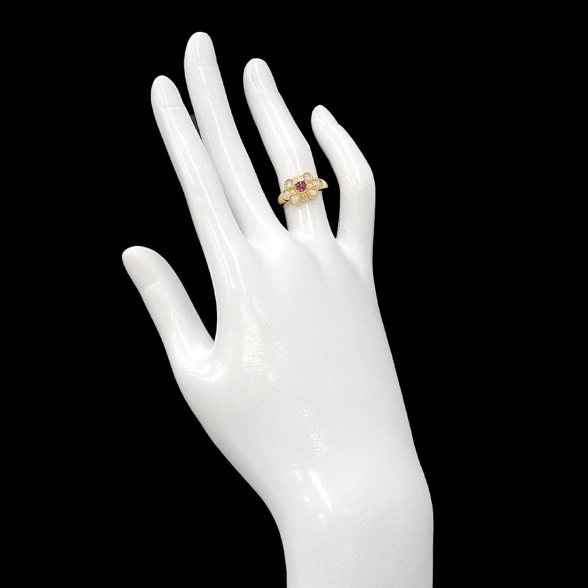 Dior Ring Ruby Diamond 18k Yellow Gold — view 8