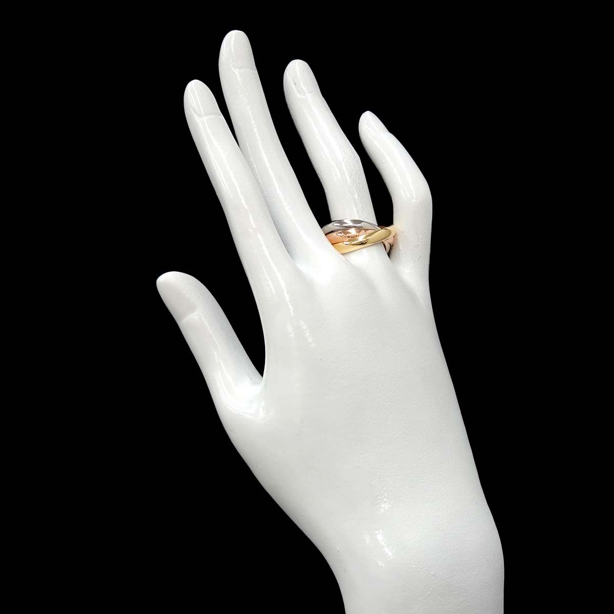 Cartier Trinity Medium MM 58 Ring 18k Yellow Gold WG PG Three 750 — view 8