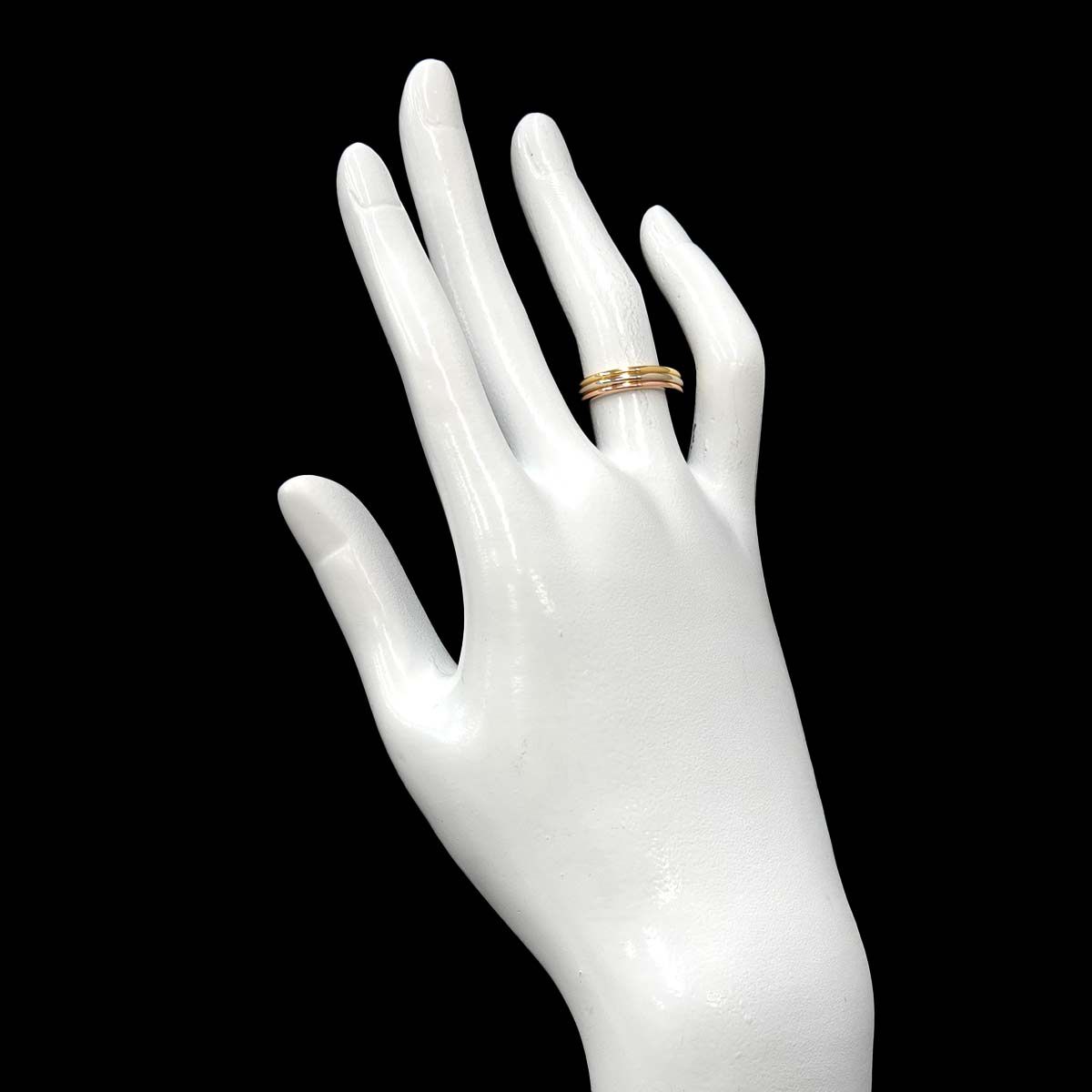 Cartier Vendome 49 Ring 18k Yellow Gold WG PG Three 750 — view 6