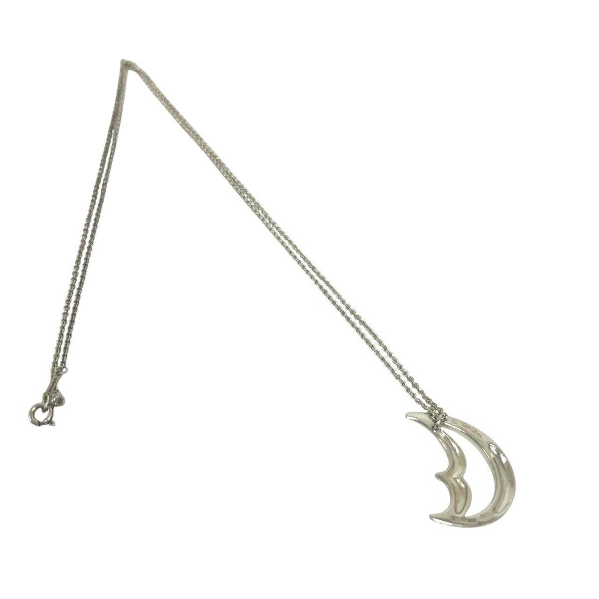 Tiffany & Co Vintage Crescent Moon Necklace 925 Sterling Silver — view 7
