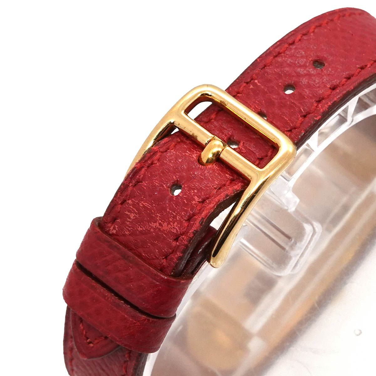Hermes Kelly Watch Vintage White Red Quartz — view 8