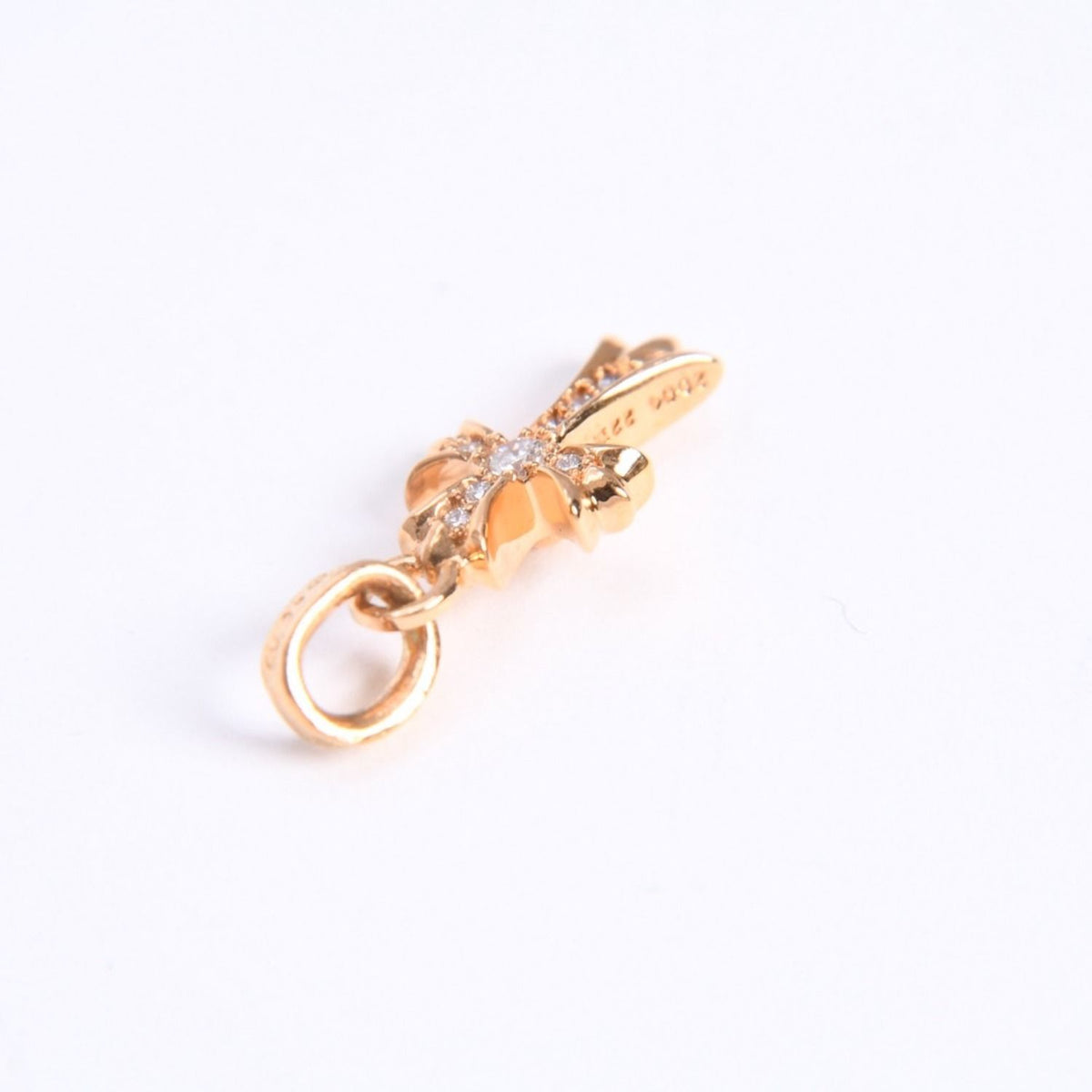 Chrome Hearts 22k CH Cross Baby Fat Charm Pendant Gold Diamond 22k Stamp — view 8