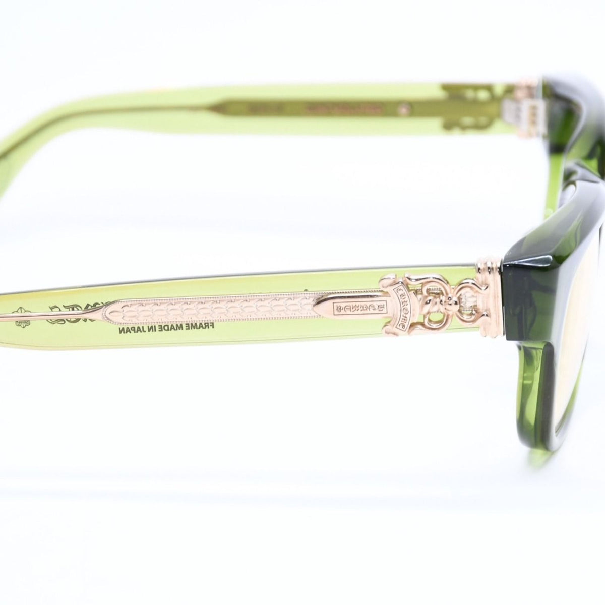 Chrome Hearts Cuntvoluted Sunglasses 49 Dagger Decoration BS Flare Clear Green — view 8