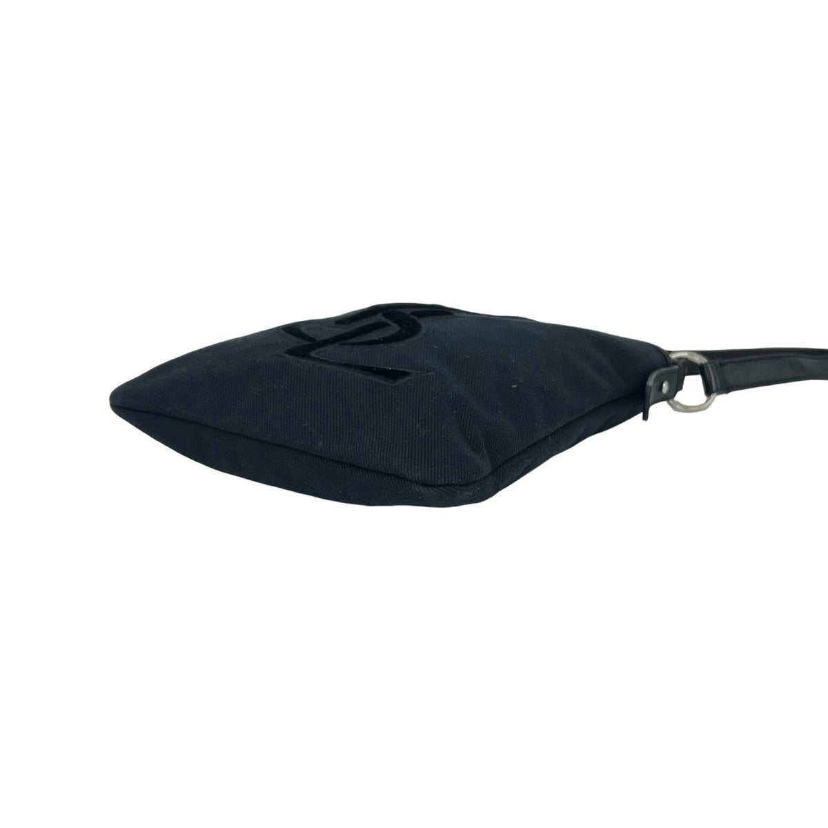 Saint Laurent YSL Logo Canvas Leather Shoulder Bag Crossbody Black — view 8