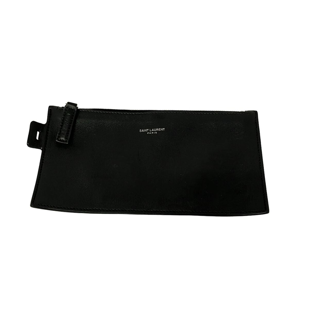 Saint Laurent Paris Shoulder Bag Rive Gauche Seau Ivory Black Leather — view 8
