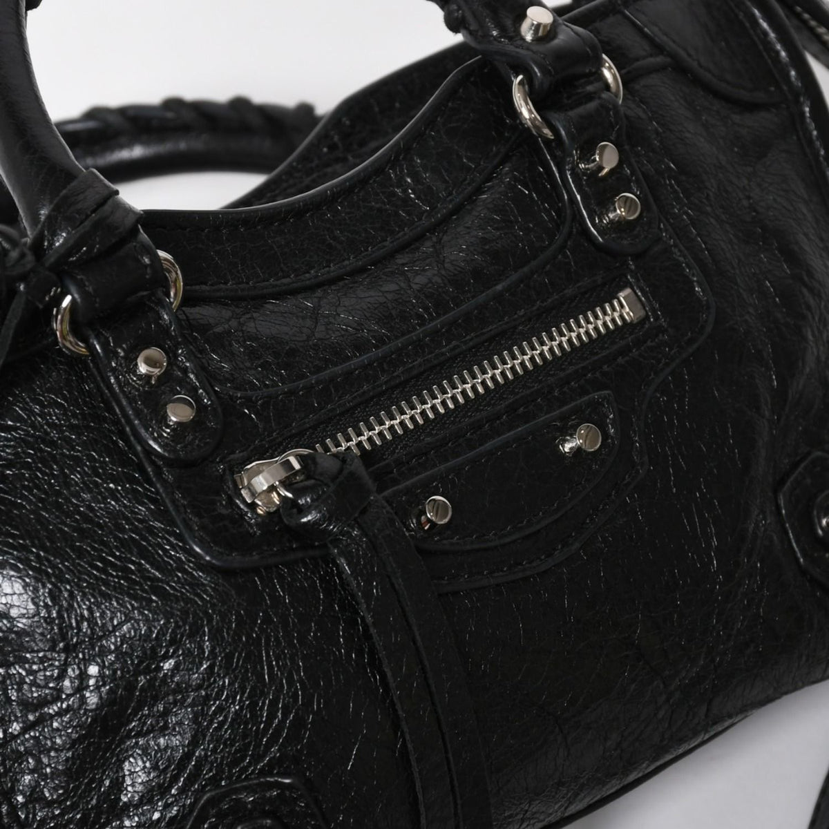 Balenciaga Le City Mini le 2-Way Shoulder Bag Black Silver — view 8