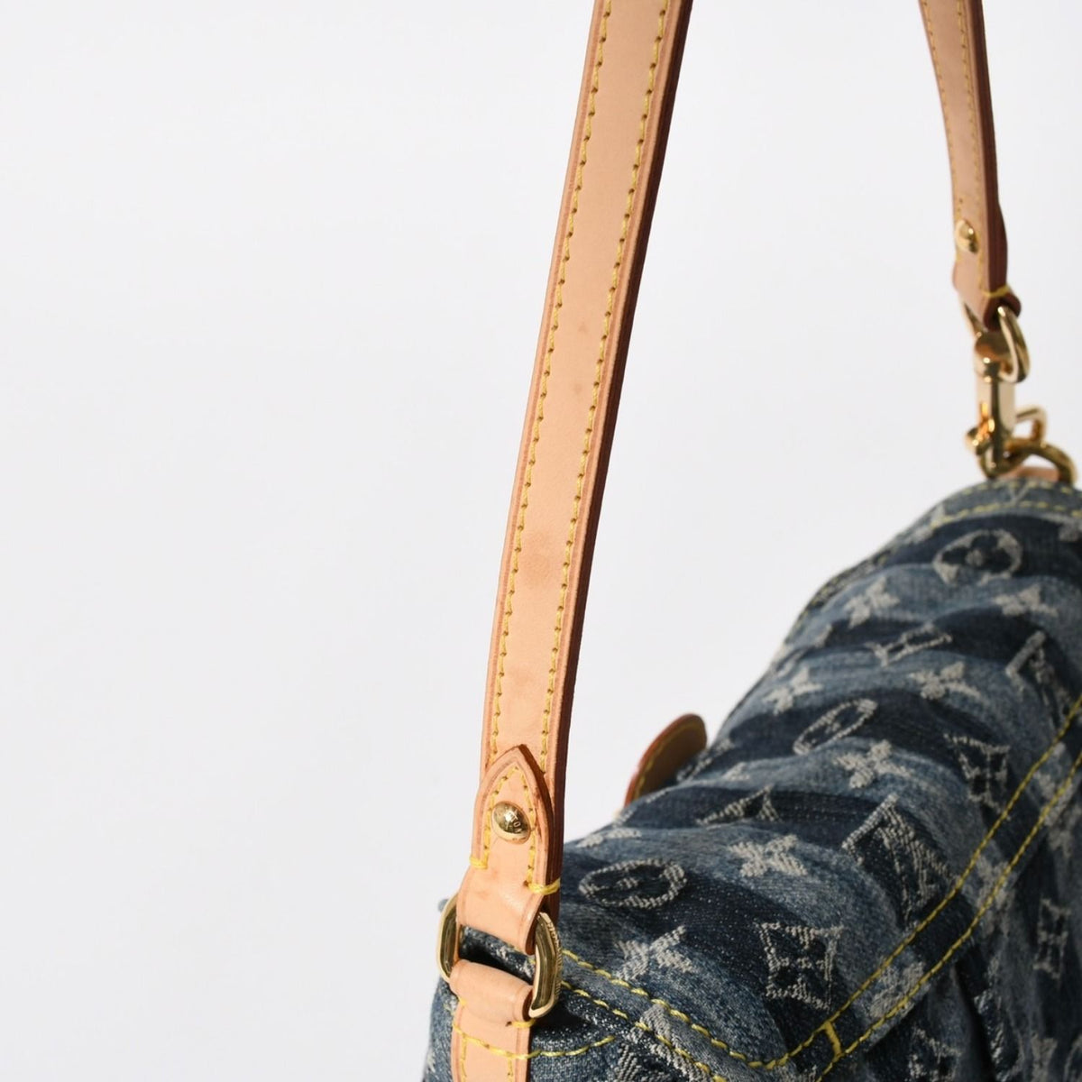 Louis Vuitton Monogram Denim Mini Pleaty Raye Shoulder Bag — view 8