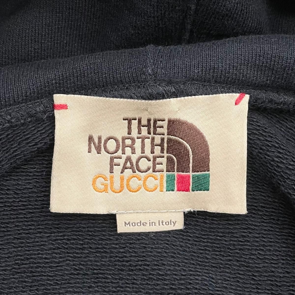 Gucci x the North Face Collaboration Hoodie Pullover Cotton Logo Black M — view 8