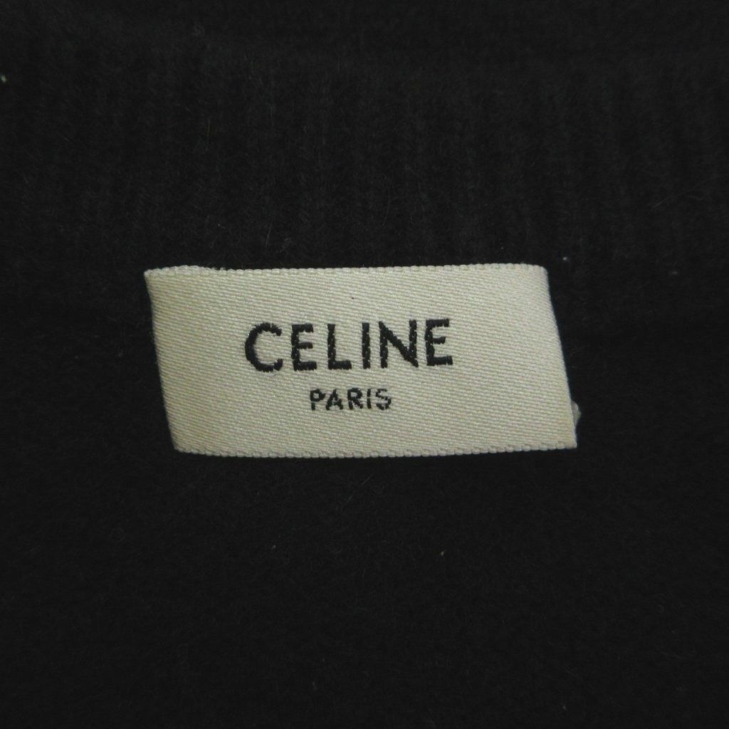 Celine Cashmere Knit Sweater Black Crew Neck Long Sleeve XS — view 7