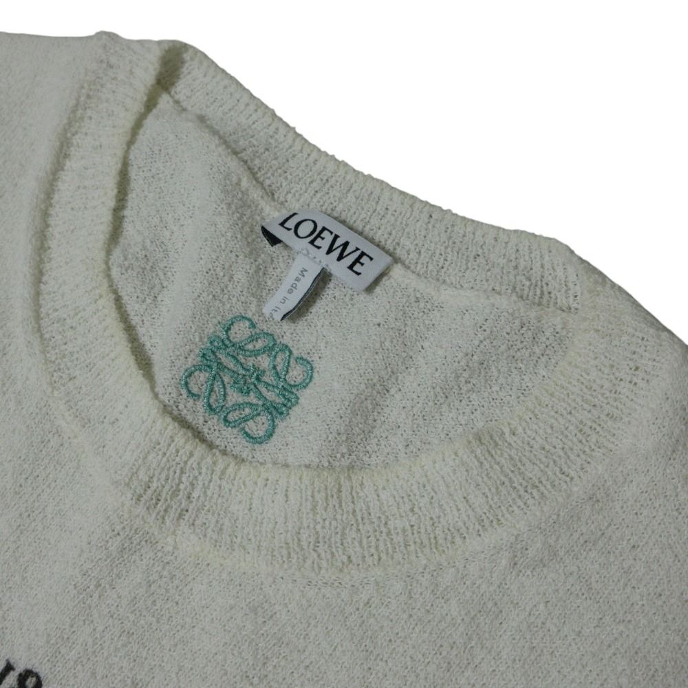 Loewe Vincent Fan Van Gogh Iris Short Sleeve Knit Sweater White Spring Summer M — view 8