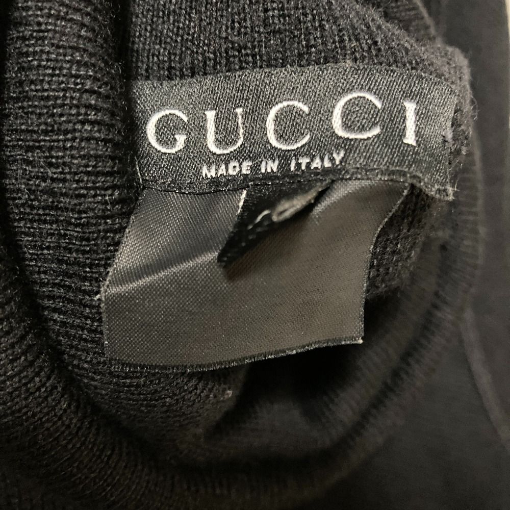 Gucci Tom Ford Era Arm Logo Embroidery Turtleneck Knit Sweater Black Autumn S — view 8