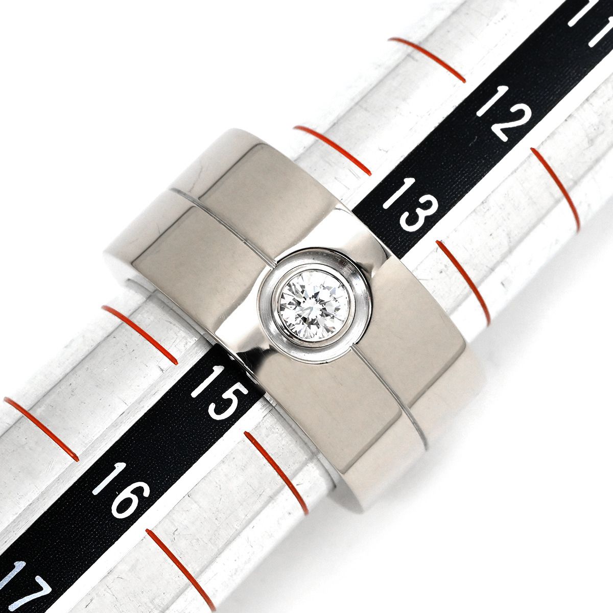 Cartier Ring High Love White Gold 54 Diamond 18k Width Wide — view 8