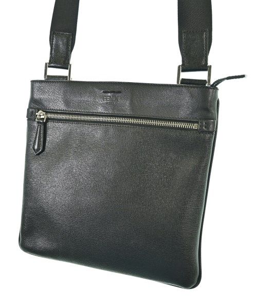 Fendi Leather Messenger Bag Shoulder Black — view 8
