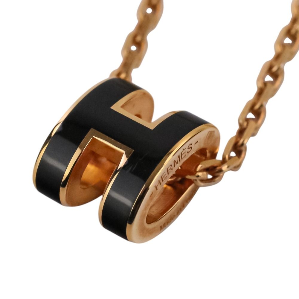 Hermes Mini Pop H Pendant Noir Gold Colored — view 8