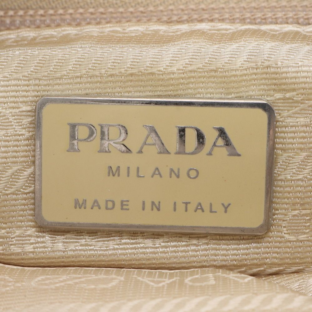 Prada Tessuto Nylon Triangle Logo Tote Bag Shoulder — view 8