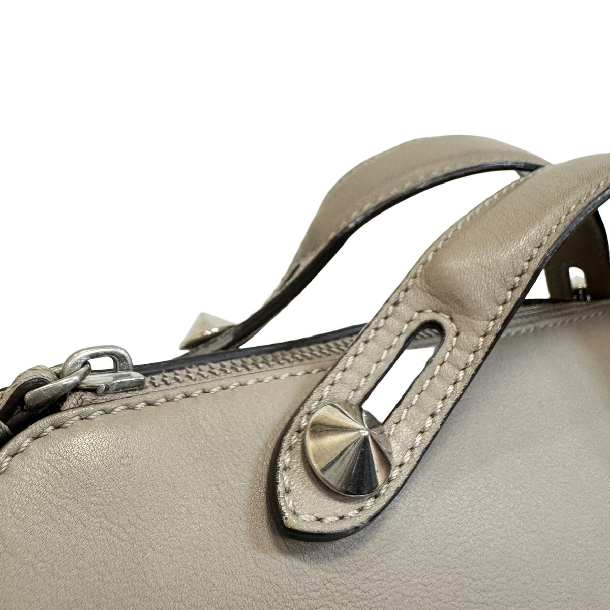 Fendi by the Way Medium Leather 2-Way Shoulder Bag Gray Greige — view 8