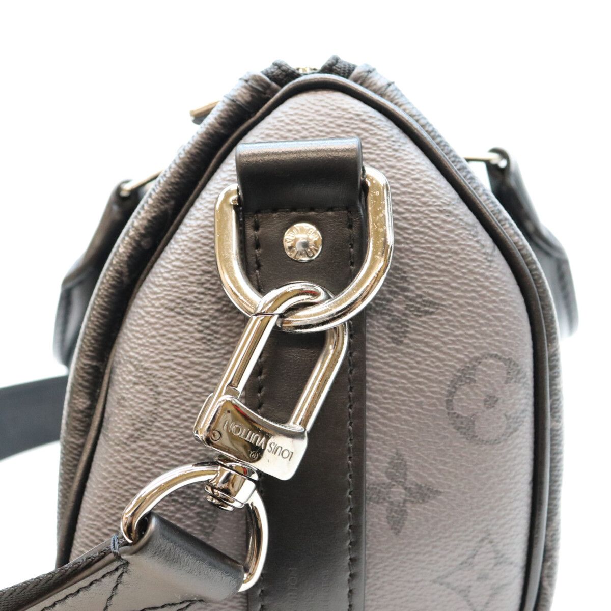 Louis Vuitton Monogram Eclipse Keepall Bandouliere 25 Boston Bag — view 8