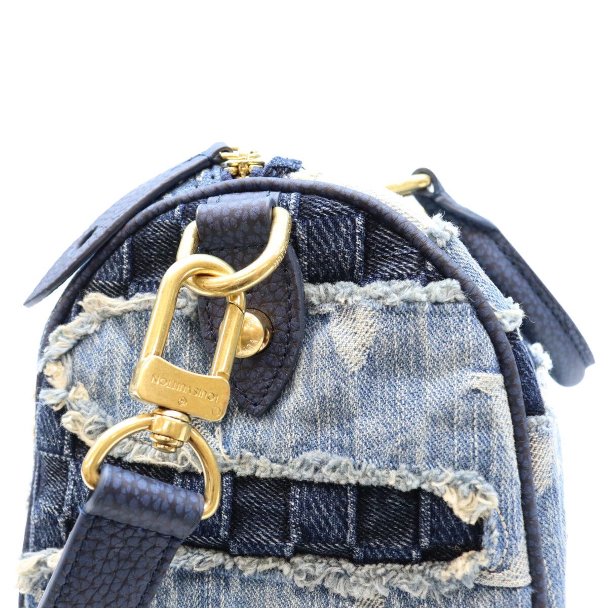 Louis Vuitton Damier Denim Monogram Stone Wash Patchwork Sashimi Speedy — view 8