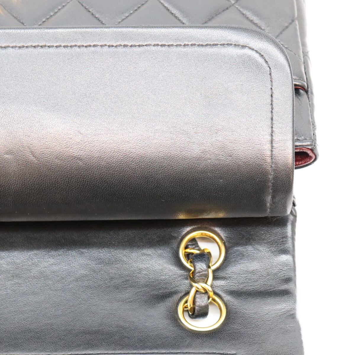 Chanel Black Lambskin Quilted 25 Shoulder Bag — view 8