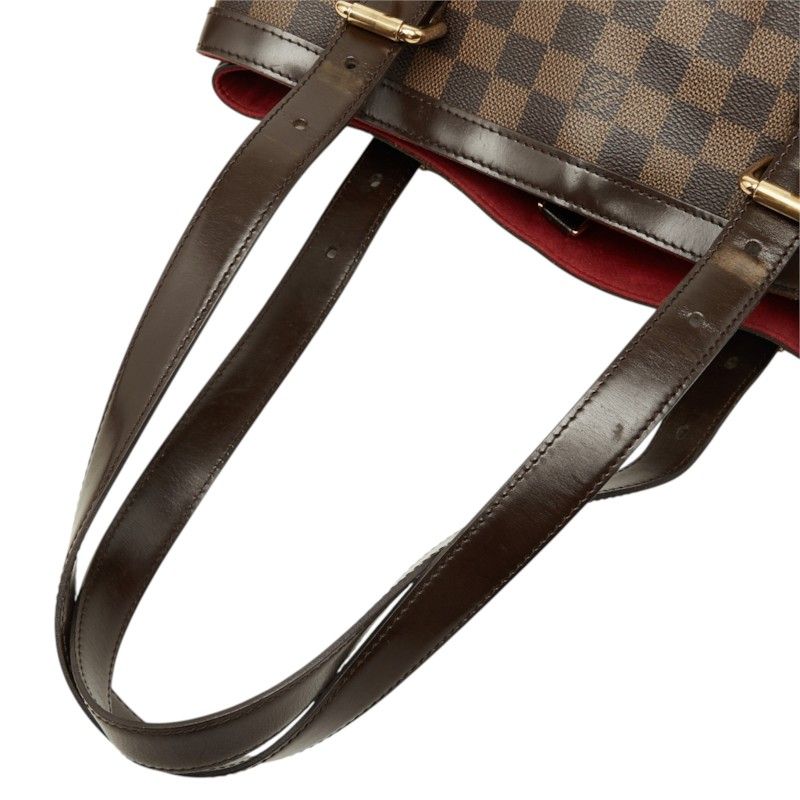 Louis Vuitton Damier Ebene Hampstead MM Tote Bag Brown Leather — view 8