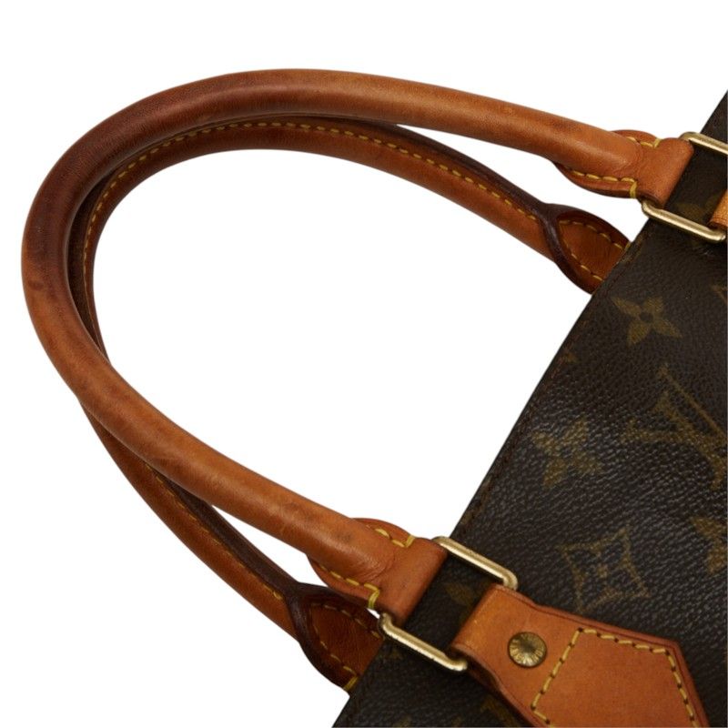 Louis Vuitton Monogram Sac Plat Tote Bag Brown Leather — view 8